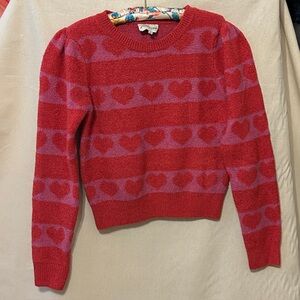 Freshman Red and Purple Heart Sweater